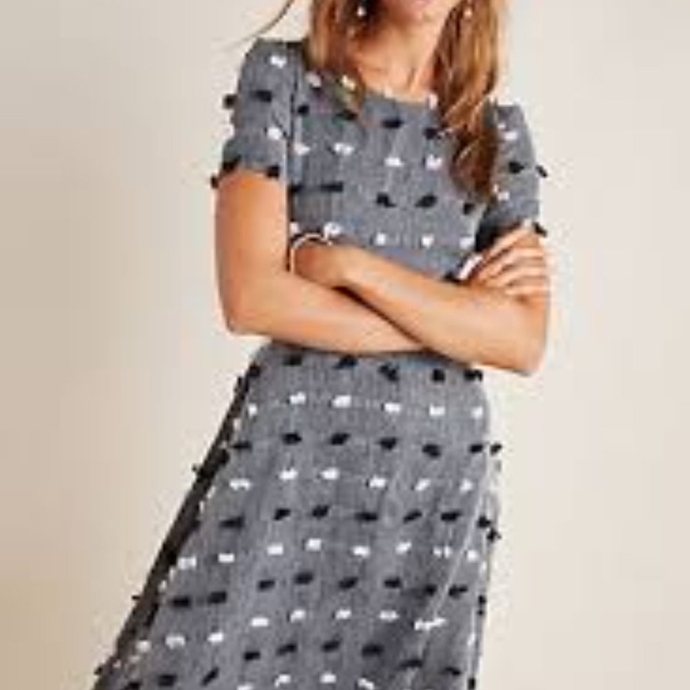 Anthropologie, Petite textured A Line Dress